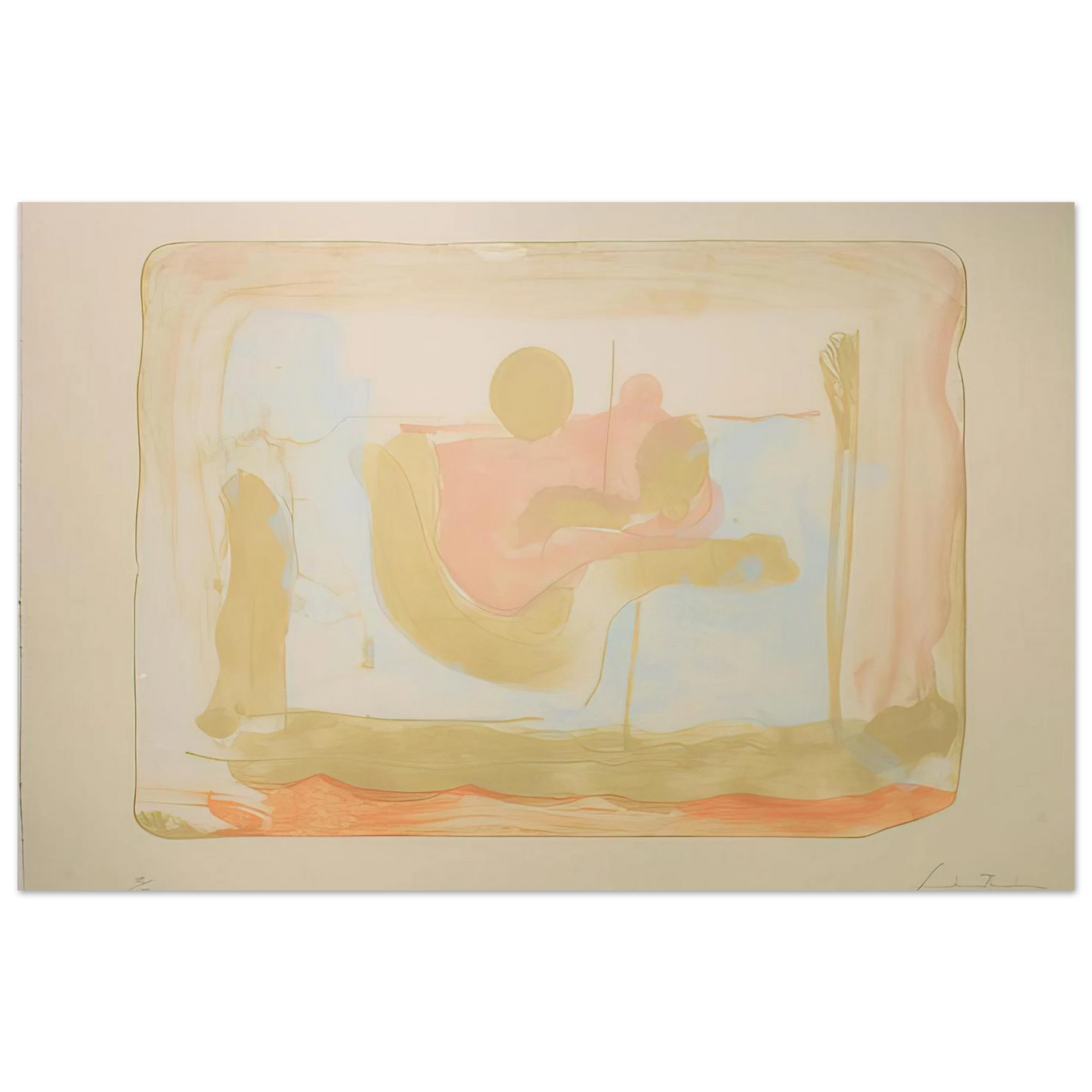 Helen Frankenthaler - Reflections I - 1995 Wall art - 50x70 cm / 20x28 inches - Fine Art Poster - -