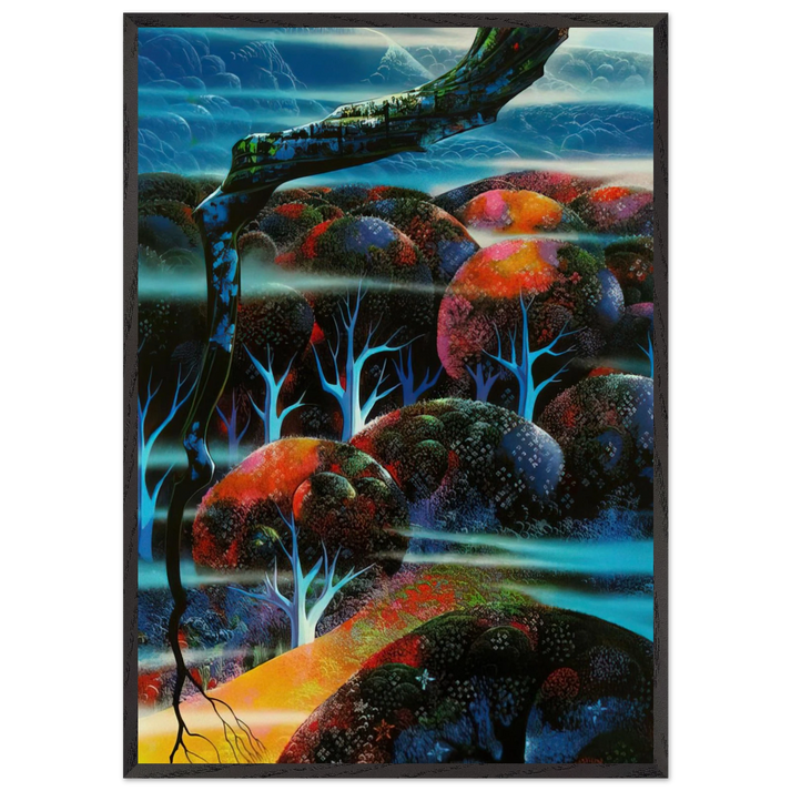 Toccata and Fugue - Eyvind Earle 70x100 cm / 28x40 inches Framed Art Print – Black Wooden Frame