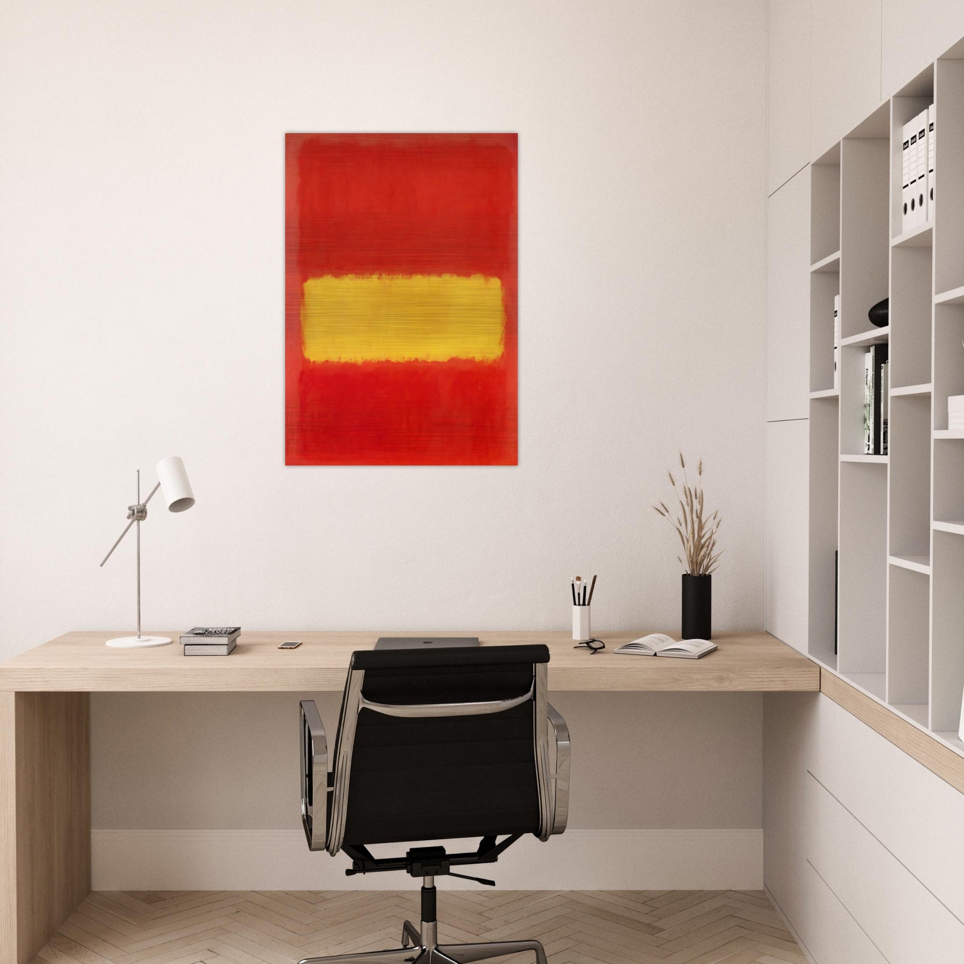 Yellow band - 1956 - Mark Rothko Brushed Aluminum Print - 70x100 cm / 28x40 inches | Mark Rothko Aluminum Print | Mark Rothko Prints