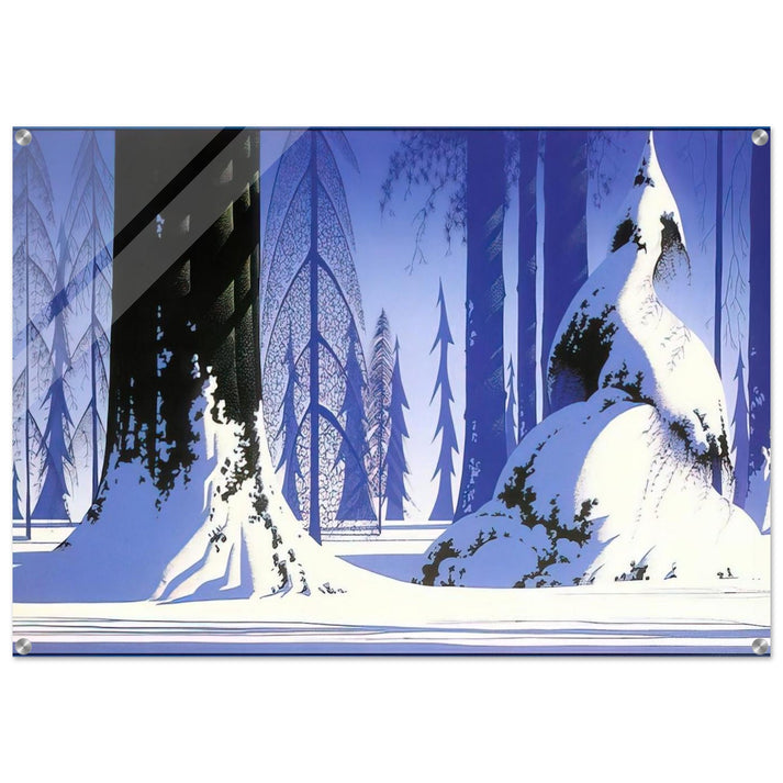 Winter - Eyvind Earle Acrylic Print - 70x100 cm / 28x40″ inches