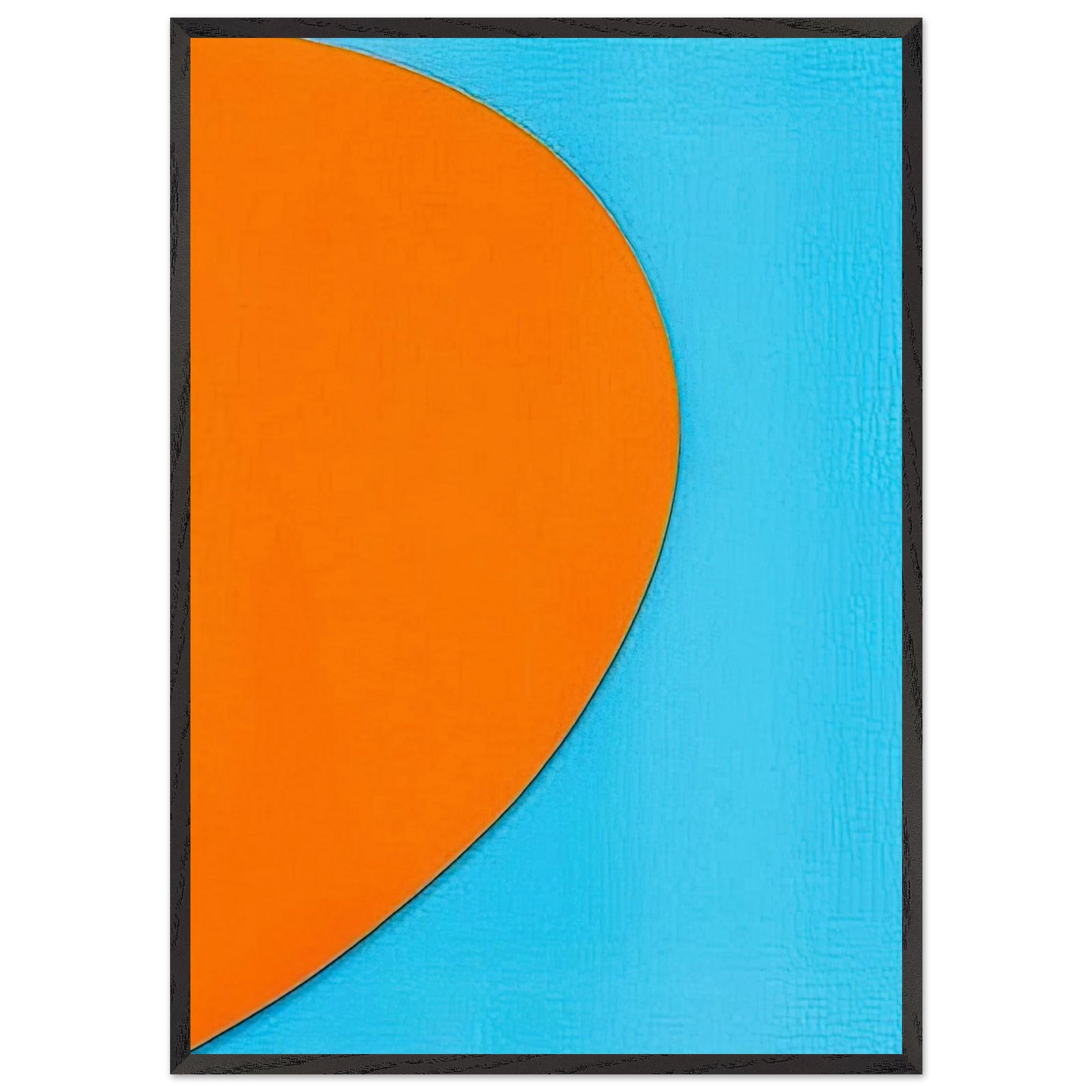 Orange Relief with Blue - Ellsworth Kelly Framed Art Print – Black Wooden Frame - Default Title - -Framed Art Print