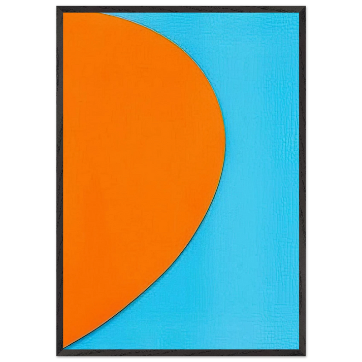 Orange Relief with Blue - Ellsworth Kelly 70x100 cm / 28x40 inches Framed Art Print – Black Wooden Frame