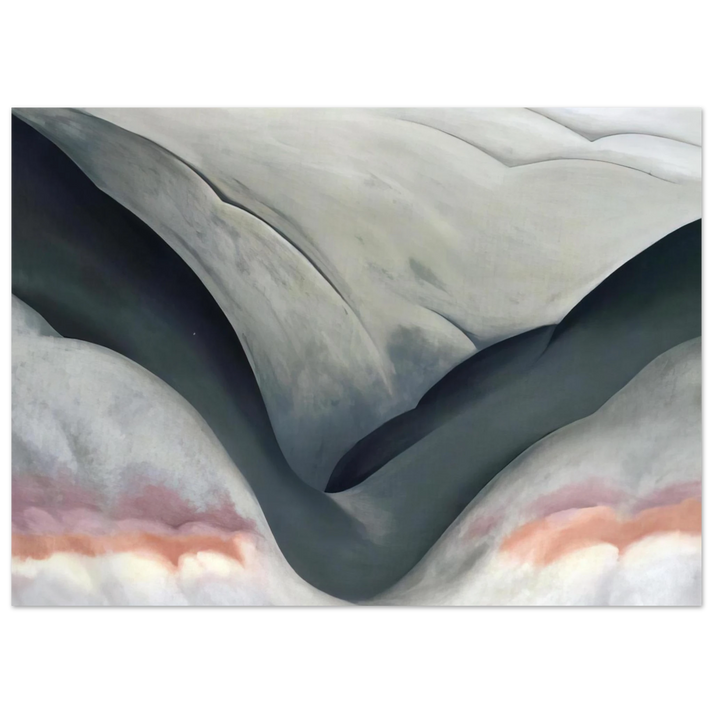 Georgia O'Keeffe - Black Place, Grey and Pink Fine Art Poster