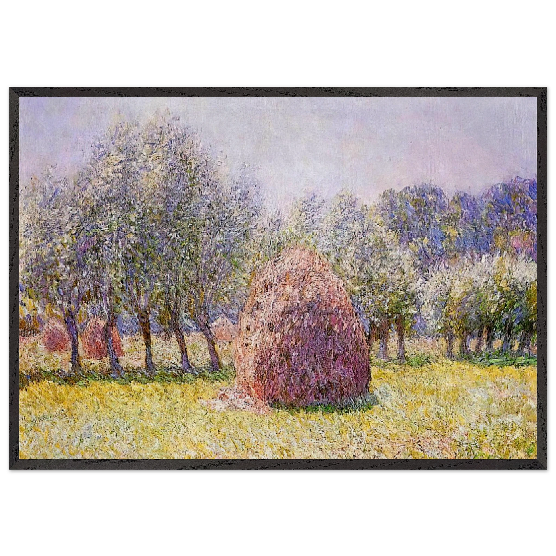 Haystack - claude monet Framed Art Print – Black Wooden Frame - Default Title - -Framed Art Print