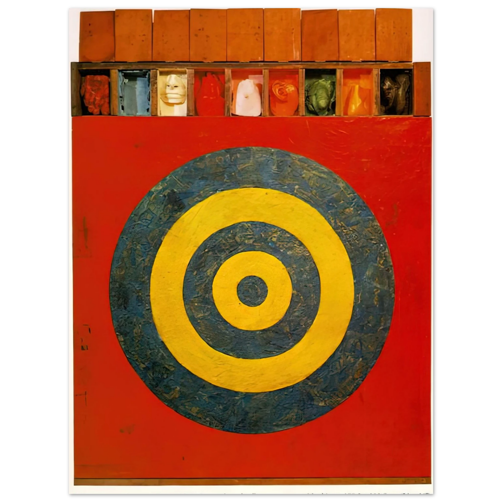 Jasper Johns - TARGET WITH PLASTER CASTS 1955 Fine Art Poster - Default Title