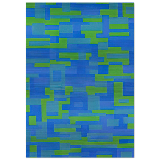 Blue-Green Painting - 1948 - Ad Reinhardt Brushed Aluminum Print - 70x100 cm / 28x40 inches | Ad Reinhardt Aluminum Print | Ad Reinhardt Prints