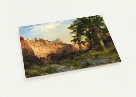 Coconino Pines and Cliff Arizona By Thomas Moran Pack of 10 Post Cards | Thomas Moran Post Cards | A6 (10.5 x 14.8 cm) - 4.1 x 5.8 inches