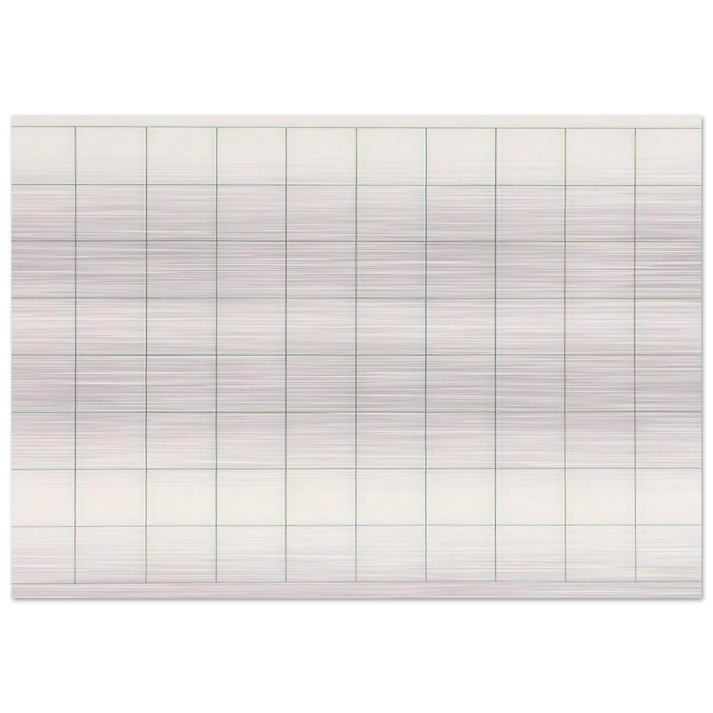 On a clear day, #1 - Agnes Martin Brushed Aluminum Print - 70x100 cm / 28x40 inches | Agnes Martin Aluminum Print | Agnes Martin Prints