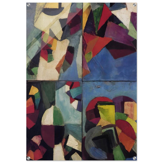 Four Part Synchromy, Number 7 - 1915 - Morgan Russell Acrylic Print - 70x100 cm / 28x40″ inches | Morgan Russell Wall Art | Morgan Russell Prints