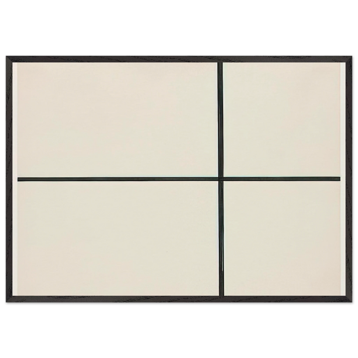 Horizontal and Vertical Lines - Ellsworth Kelly 70x100 cm / 28x40 inches Framed Art Print – Black Wooden Frame