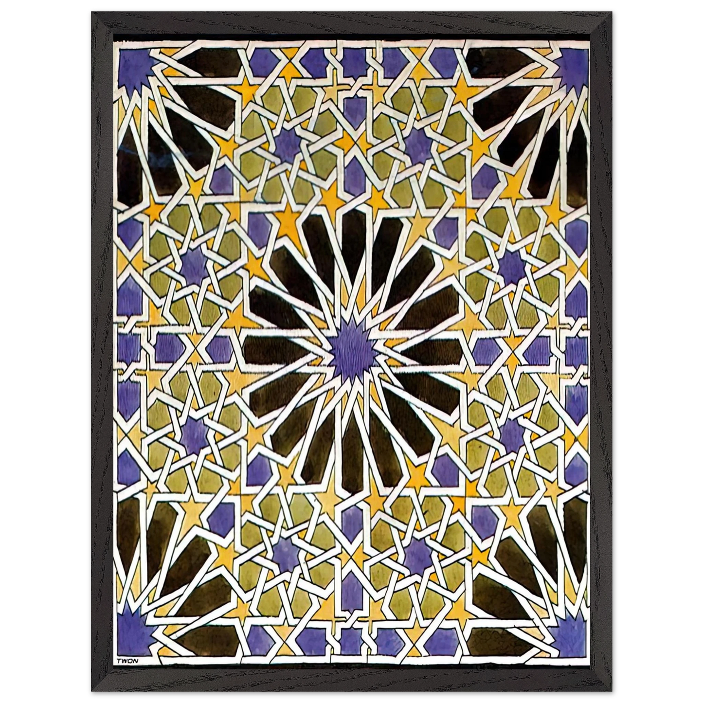 MC Escher - MURAL MOSAIC IN THE ALHAMBRA Wall Art - 30x40 cm / 12x16 inches - Fine Art Poster - -