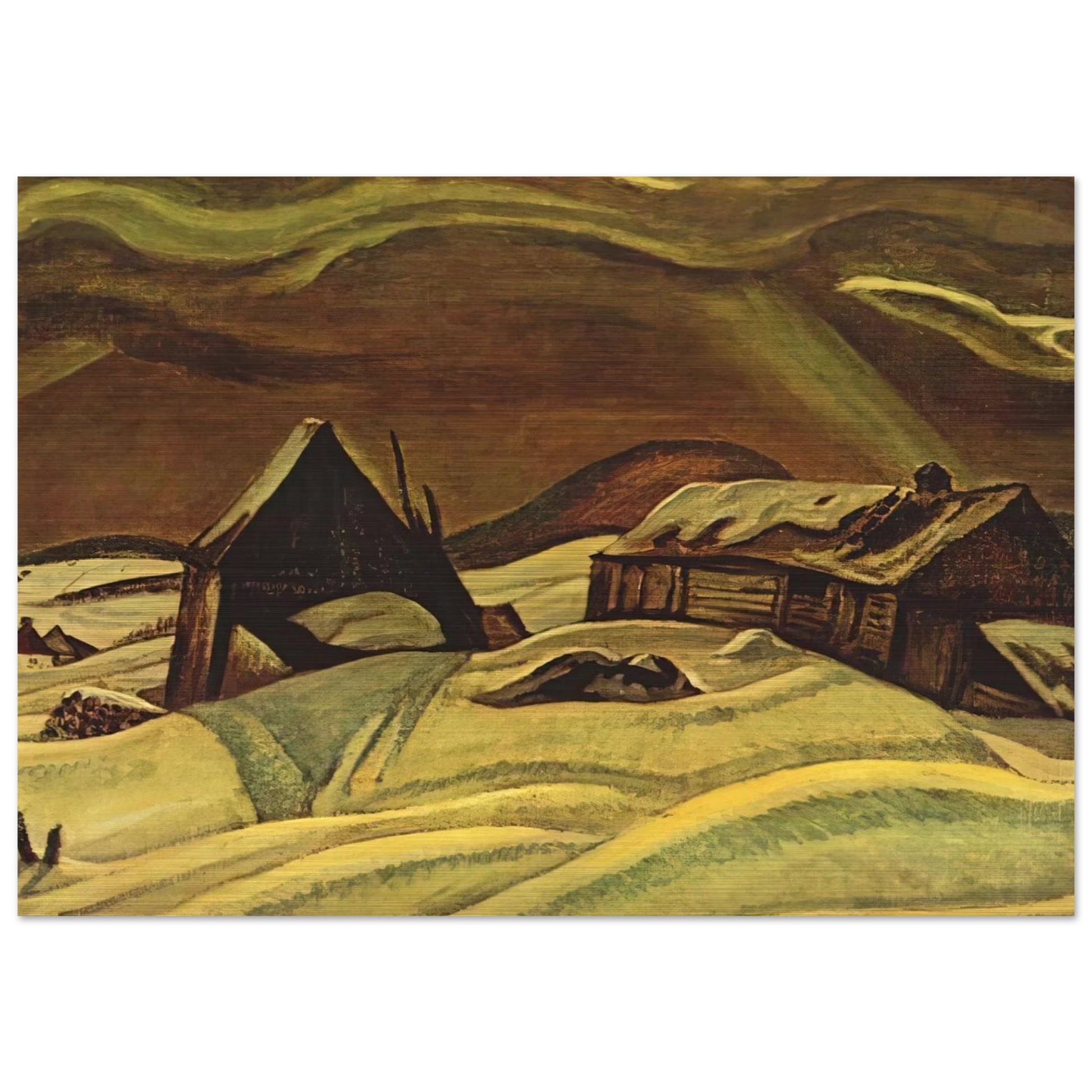 Grey Day, Laurentians - 1928 - A.Y. Jackson Brushed Aluminum Print - 70x100 cm / 28x40 inches | A.Y. Jackson Aluminum Print | A.Y. Jackson Prints