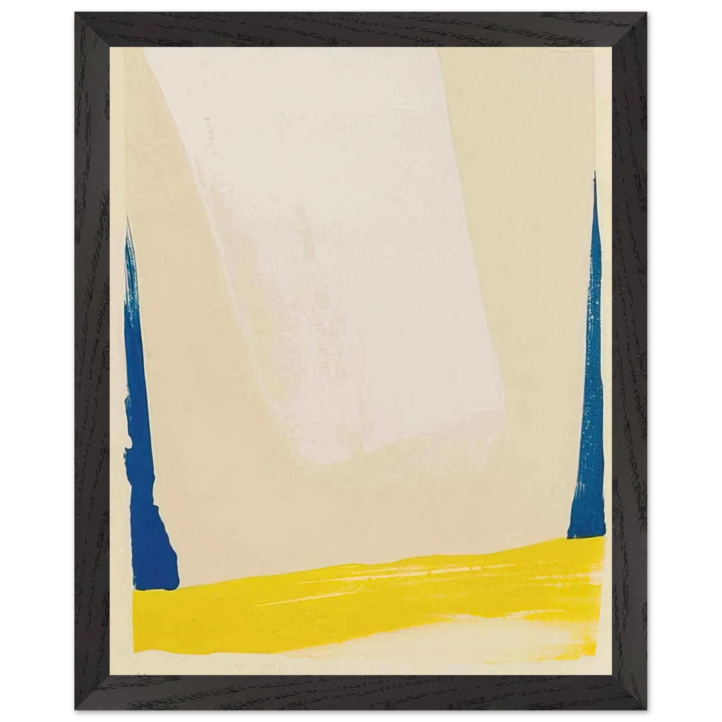 Helen Frankenthaler - White Portal - 1967 Wall art - 70x100 cm / 28x40 inches - Premium Wooden Framed Poster With Fine Art Paper - Wood frame
