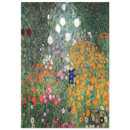 FLOWER GARDEN 1907 - Gustav Klimt Brushed Aluminum Print - 70x100 cm / 28x40 inches | Gustav Klimt Aluminum Print | Gustav Klimt Prints