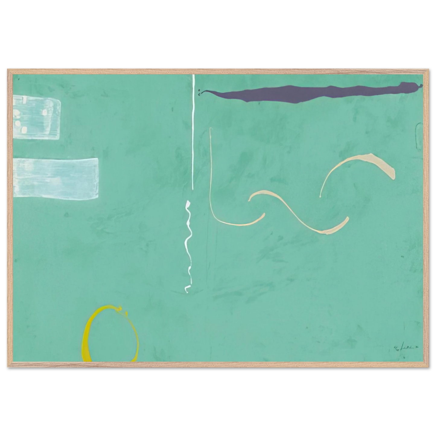 Helen Frankenthaler - Tahiti - 1989 Wall art - A3 (29.7 x 42  cm) - Premium Wooden Framed Poster With Fine Art Paper - White frame