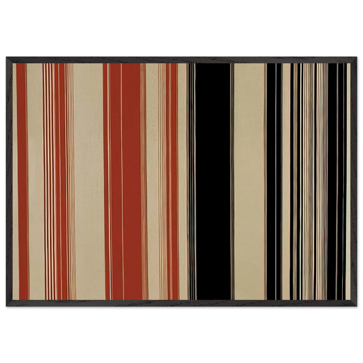 Algeria - 1982 - Gene Davis Framed Art Print – Black Wooden Frame - Default Title - -Framed Art Print