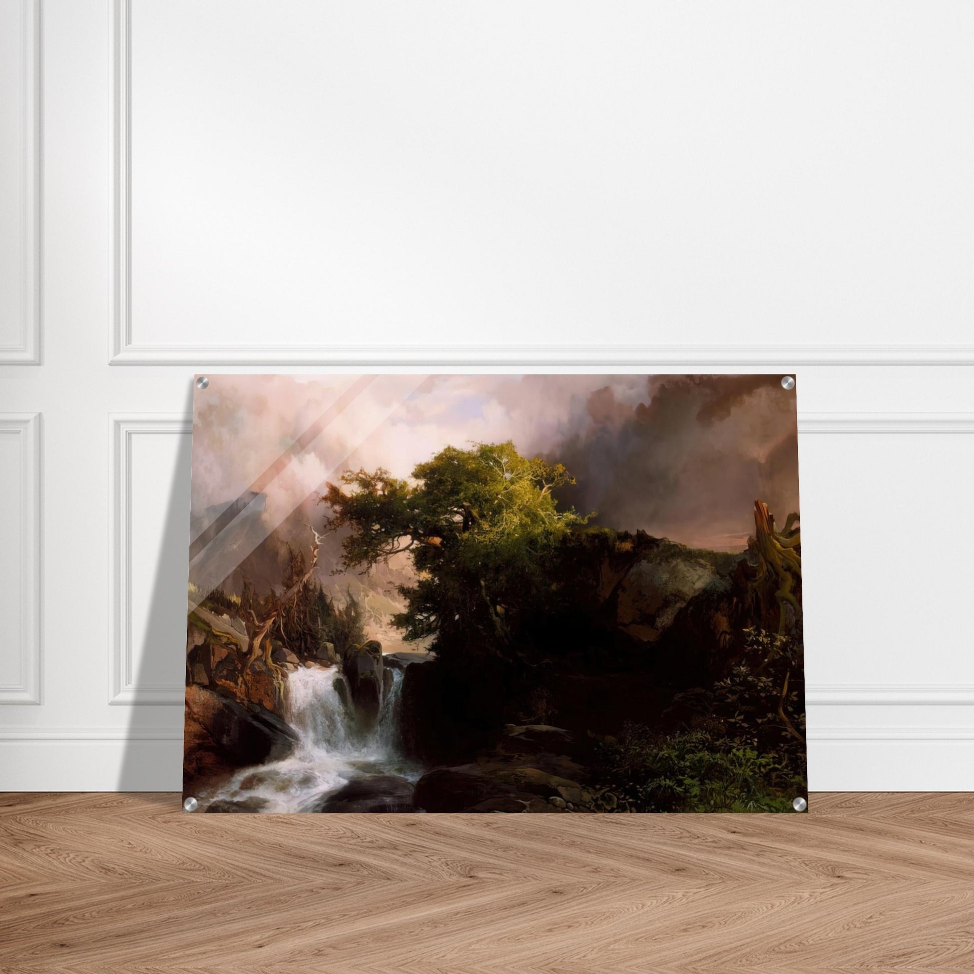 A Mountain Stream - Thomas Moran Acrylic Print - 70x100 cm / 28x40″ inches