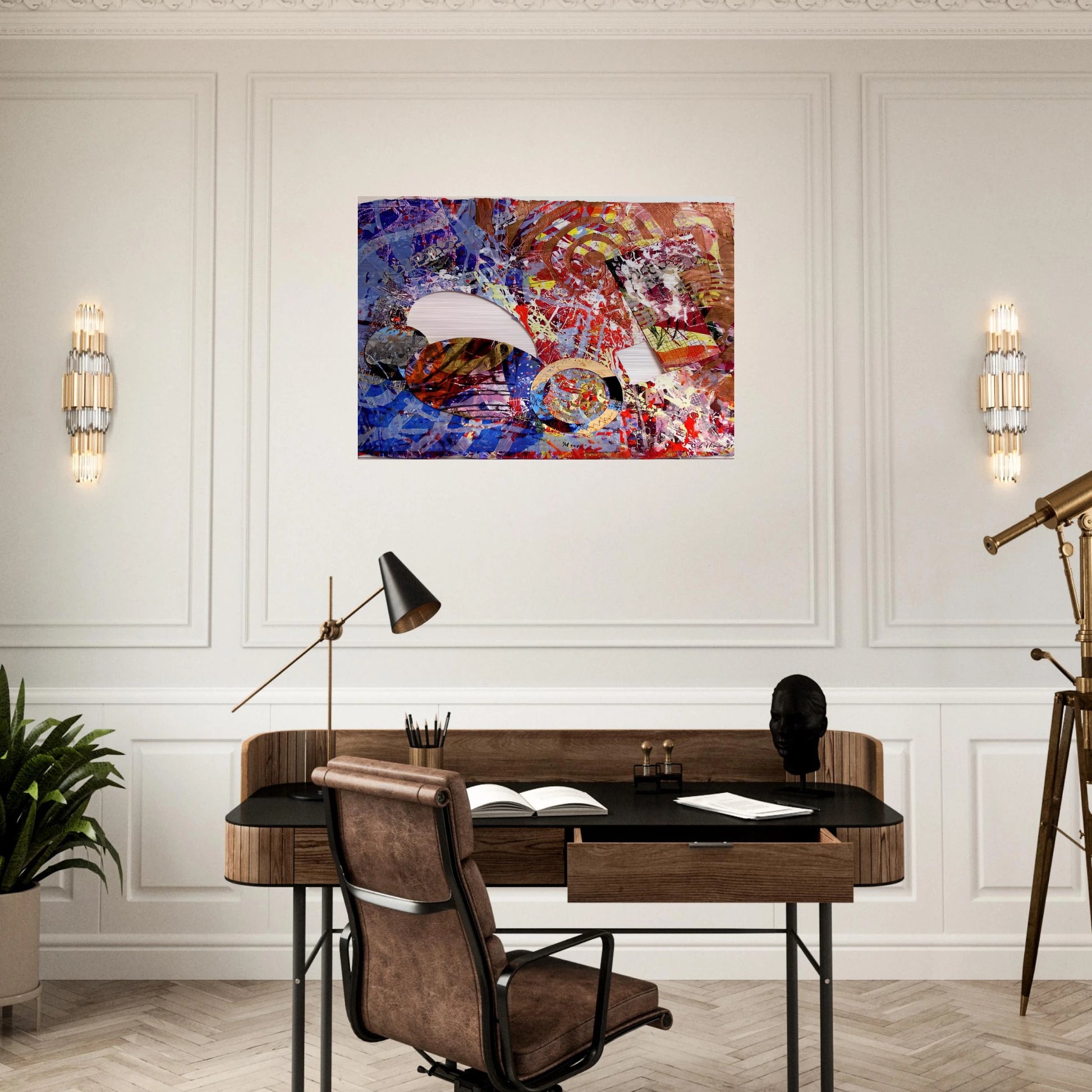 Manet I - Sam Gilliam Brushed Aluminum Print - 70x100 cm / 28x40 inches | Sam Gilliam Aluminum Print | Sam Gilliam Prints