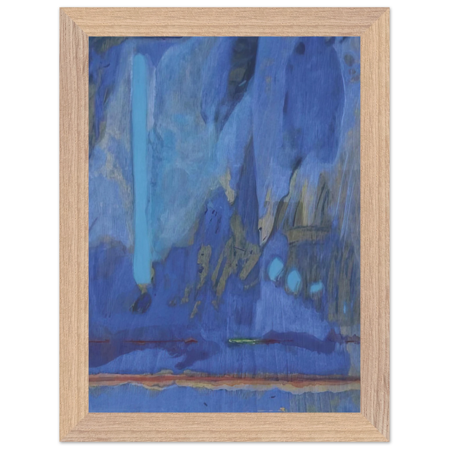 Helen Frankenthaler - Tales of Genji III - 1998 Wall art - 45x60 cm / 18x24 inches - Premium Wooden Framed Poster With Fine Art Paper - Wood frame