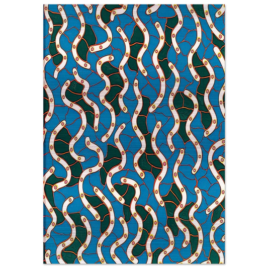 WAVES ON THE HUDSON RIVER 1988 - Yayoi Kusama Brushed Aluminum Print - 70x100 cm / 28x40 inches | Yayoi Kusama Aluminum Print | Yayoi Kusama Prints