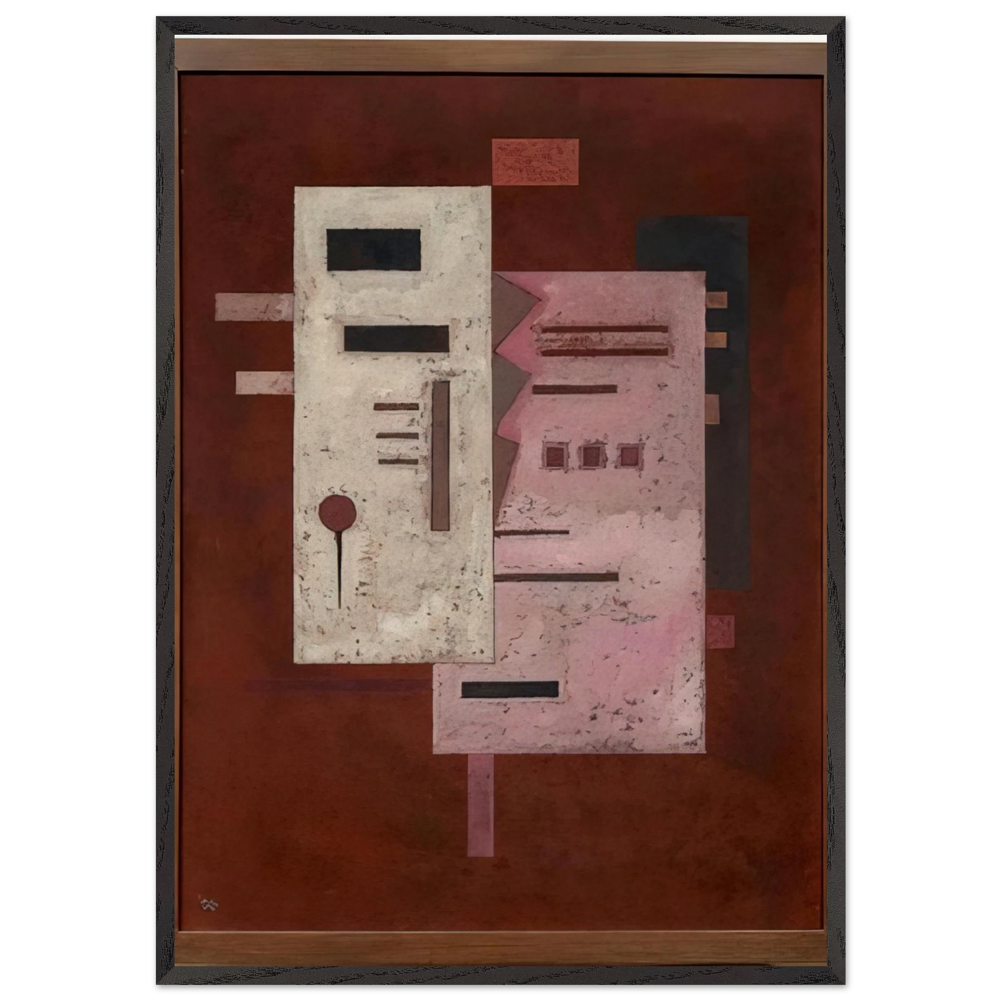 SOFT ROUGHNESS 1933 - Wassily Kandinsky Framed Art Print – Black Wooden Frame - Default Title - -Framed Art Print