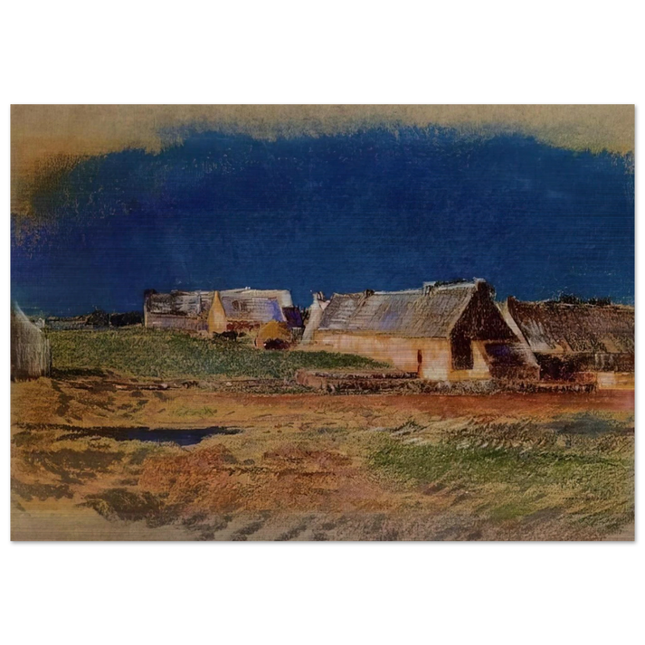 LANDSCAPE IN BRITTANY PEYRELEBADE - Odilon Redon Brushed Aluminum Print - 70x100 cm / 28x40 inches | Odilon Redon Aluminum Print | Odilon Redon Prints