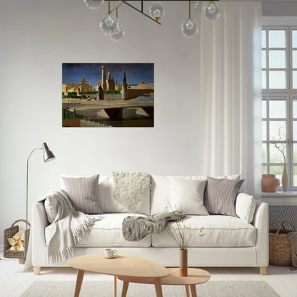 View of the Kremlin from the Zamoskvorechye District - Arkhyp Kuindzhi Brushed Aluminum Print - 70x100 cm / 28x40 inches | Arkhyp Kuindzhi Aluminum Print | Arkhyp Kuindzhi Prints