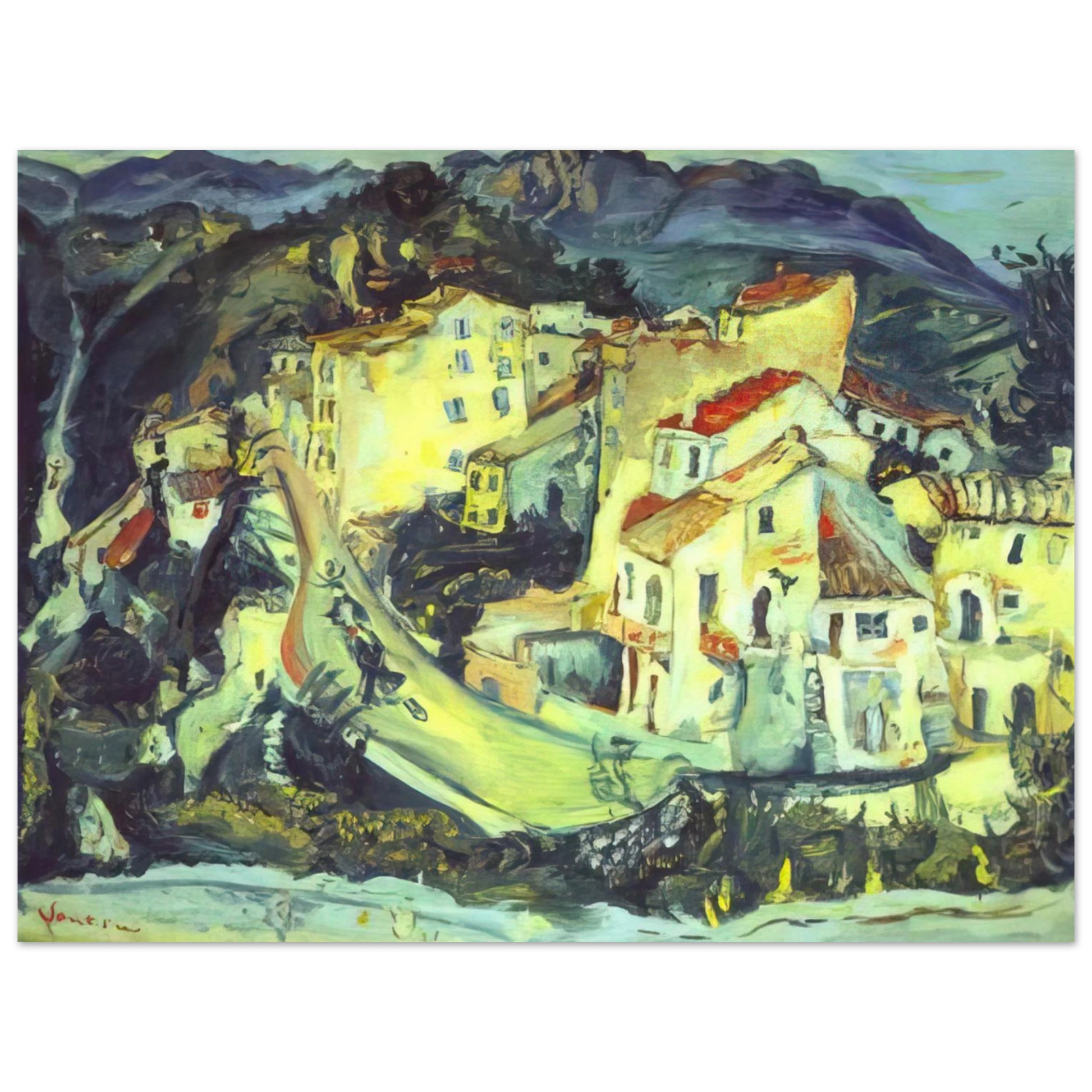 Chaim Soutine - LANDSCAPE OF CAGNES Fine Art Poster - Default Title