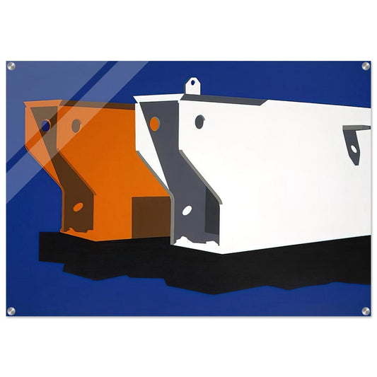 Mr. and Mrs. Moby Dick - Pop Art - Allan D Arcangelo Acrylic Print - 70x100 cm / 28x40″ inches | Allan D Arcangelo Wall Art | Allan D Arcangelo Prints