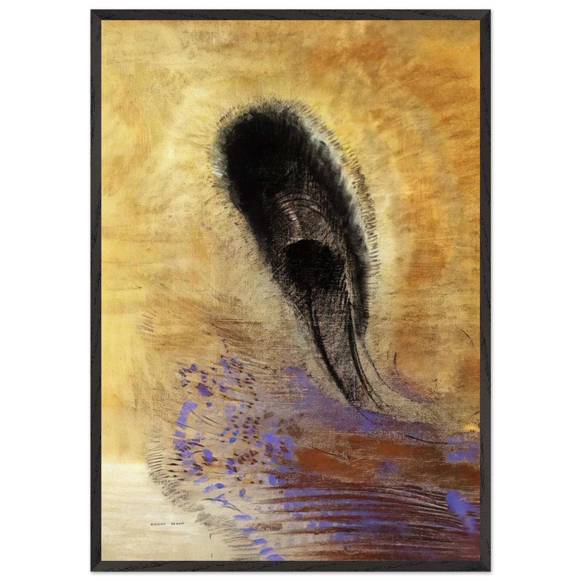 UNDERWATER VISION 1 - Odilon Redon Framed Art Print – Black Wooden Frame - Default Title - -Framed Art Print