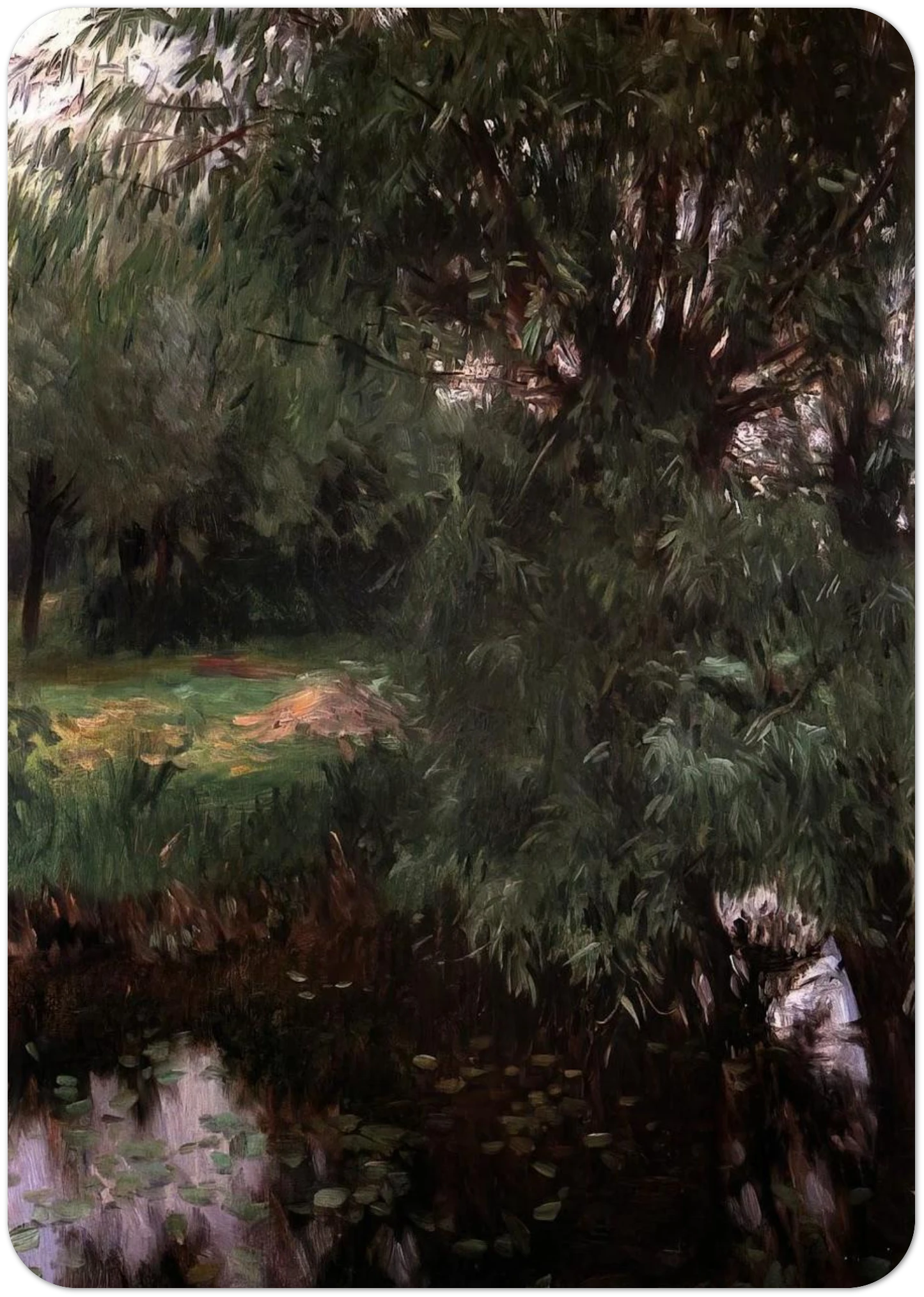 A Backwater at Wargrave By John Singer Sargent Pack of 10 Post Cards | John Singer Sargent Post Cards | A6 (10.5 x 14.8 cm) - 4.1 x 5.8 inches