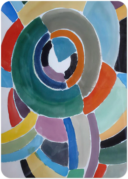 ORFIZME By Sonia Delaunay Pack of 10 Post Cards | Sonia Delaunay Post Cards | A6 (10.5 x 14.8 cm) - 4.1 x 5.8 inches