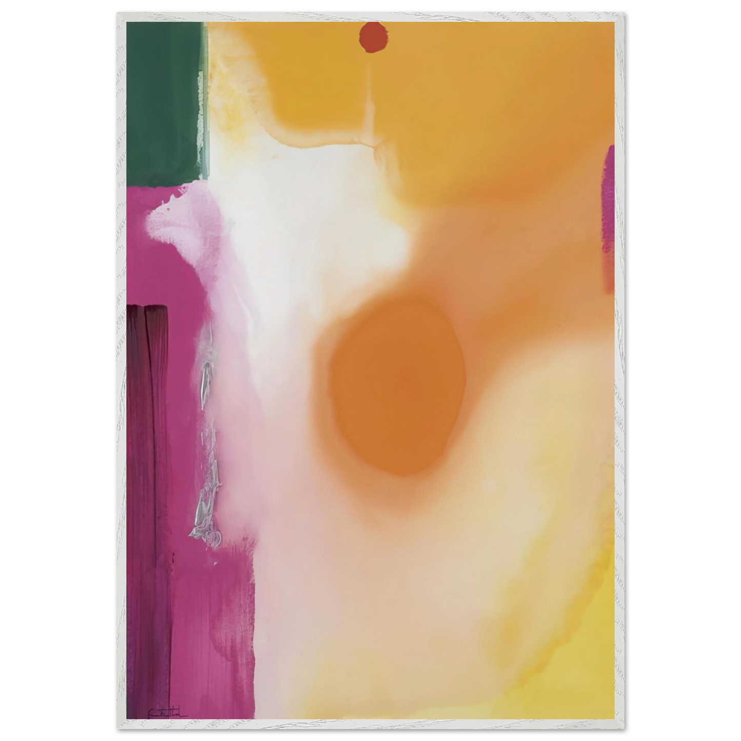 Helen Frankenthaler - Bullseye - 1989 Wall art - 30x40 cm / 12x16 inches - Premium Wooden Framed Poster With Fine Art Paper - Black frame