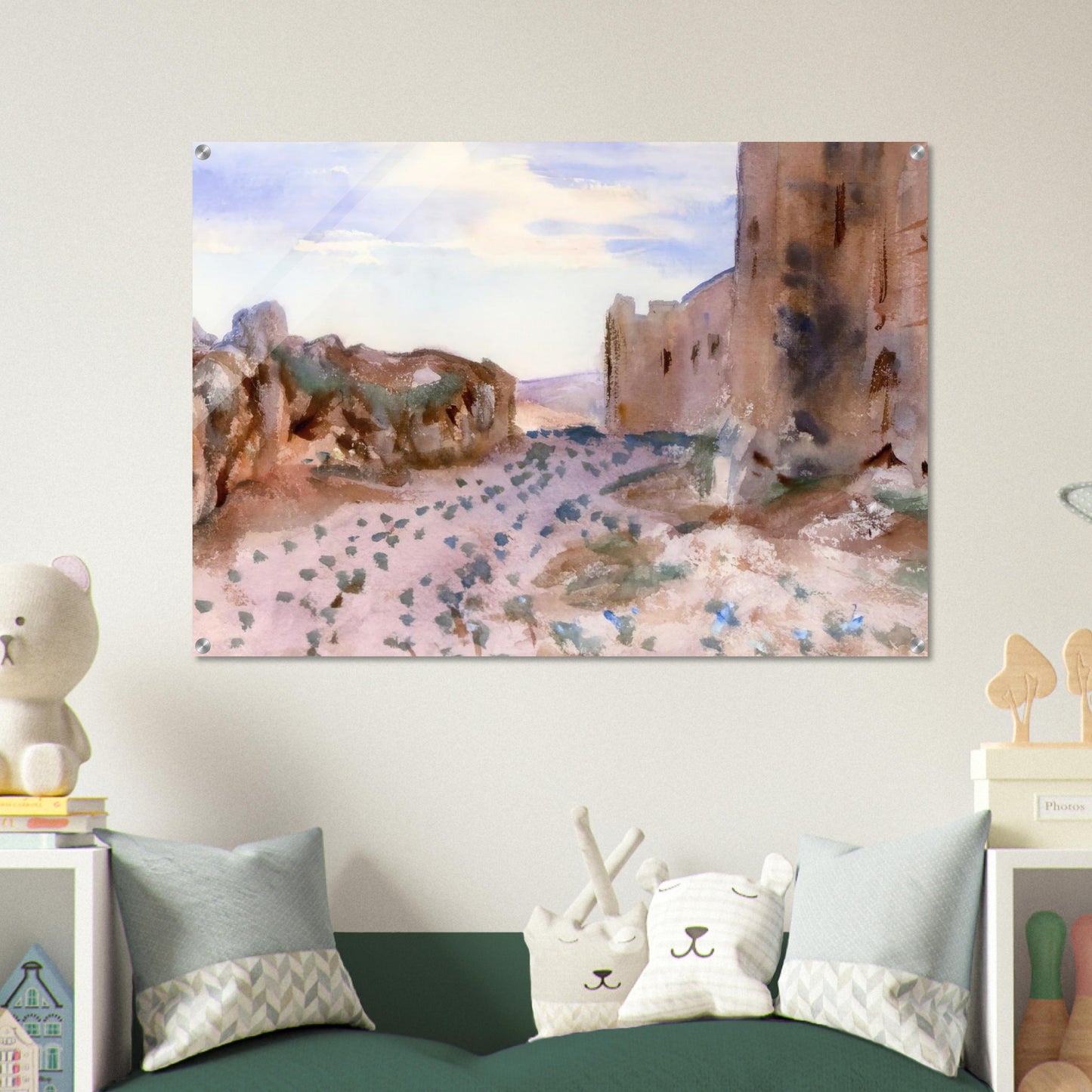 Fortress, Roads and Rocks - John Singer Sargent Acrylic Print - 70x100 cm / 28x40″ inches