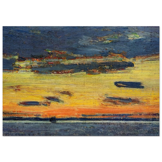 Sunset on the Sea - Childe Hassam Brushed Aluminum Print - 70x100 cm / 28x40 inches | Childe Hassam Aluminum Print | Childe Hassam Prints