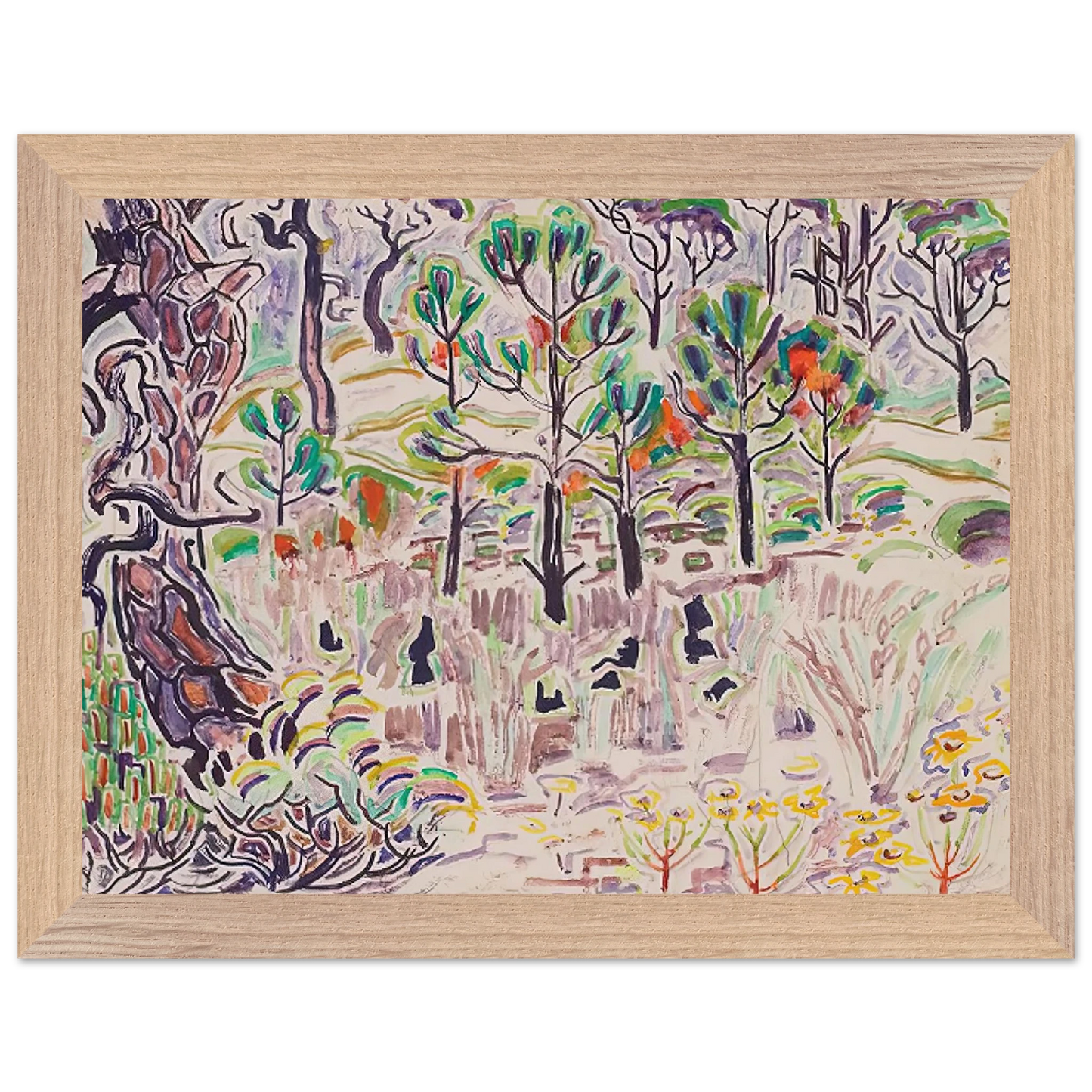 Walter Inglis Anderson - Walter Anderson Wall art - 40x50 cm / 16x20 Inches - Premium Wooden Framed Poster With Fine Art Paper - Black frame