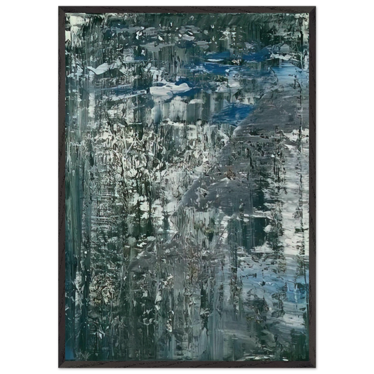 ICE 4 - Gerhard Richter 70x100 cm / 28x40 inches Framed Art Print – Black Wooden Frame