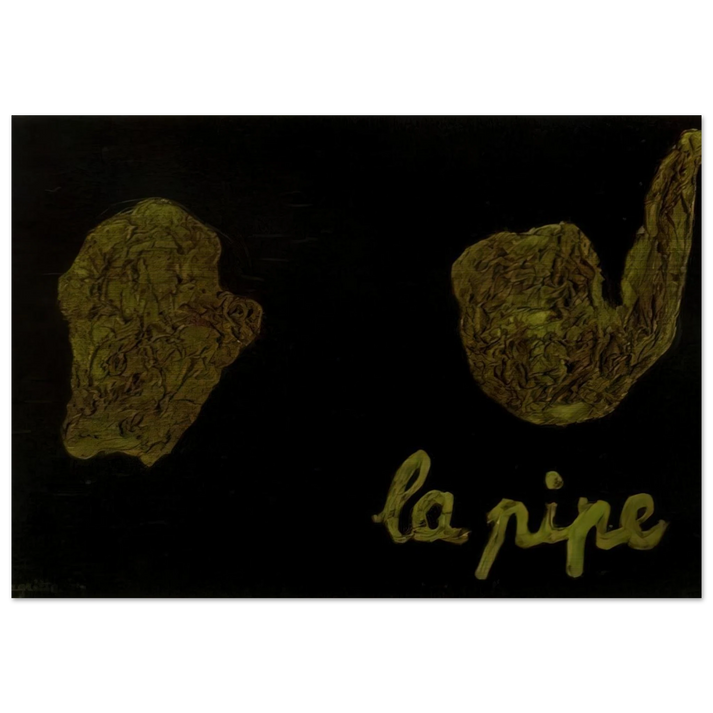 THE PIPE 1927 - Rene Magritte Brushed Aluminum Print - 70x100 cm / 28x40 inches | Rene Magritte Aluminum Print | Rene Magritte Prints