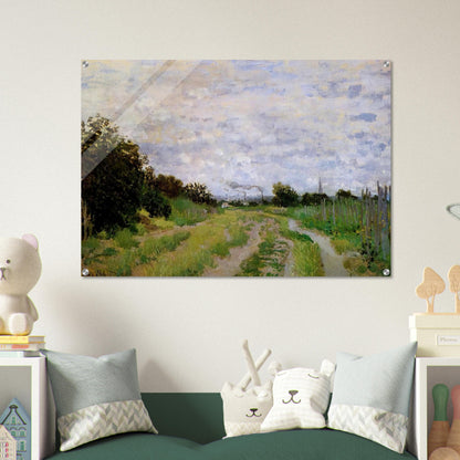 Lane in the Vineyards at Argenteuil - claude monet Acrylic Print - 70x100 cm / 28x40″ inches
