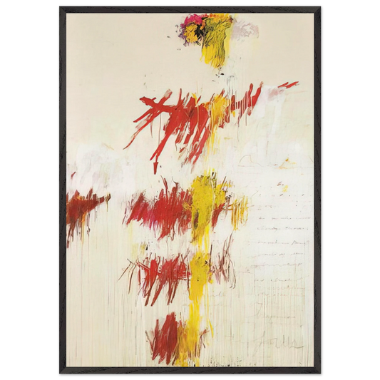 Quattro Stagioni II Primavera - Cy Twombly Framed Art Print – Black Wooden Frame - Default Title - -Framed Art Print