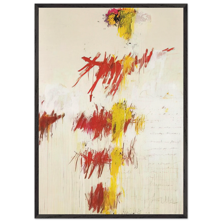 Quattro Stagioni II Primavera - Cy Twombly 70x100 cm / 28x40 inches Framed Art Print – Black Wooden Frame