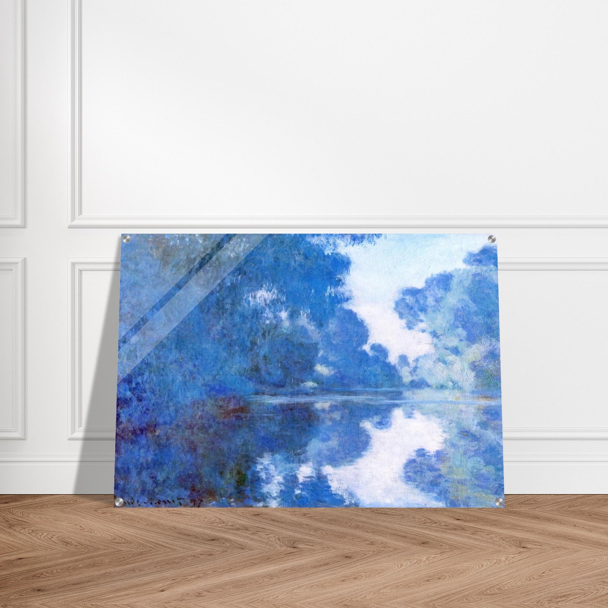 Morning on the Seine - claude monet Acrylic Print - 70x100 cm / 28x40″ inches | claude monet Wall Art | claude monet Prints
