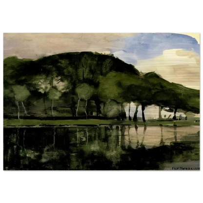 Along the Amstel - Piet Mondrian Brushed Aluminum Print - 70x100 cm / 28x40 inches | Piet Mondrian Aluminum Print | Piet Mondrian Prints