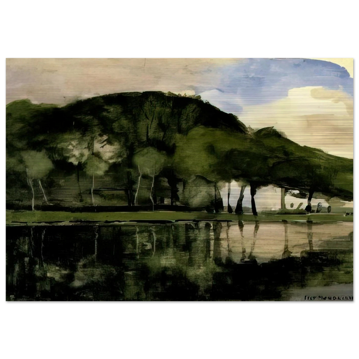 Along the Amstel - Piet Mondrian Brushed Aluminum Print - 70x100 cm / 28x40 inches | Piet Mondrian Aluminum Print | Piet Mondrian Prints