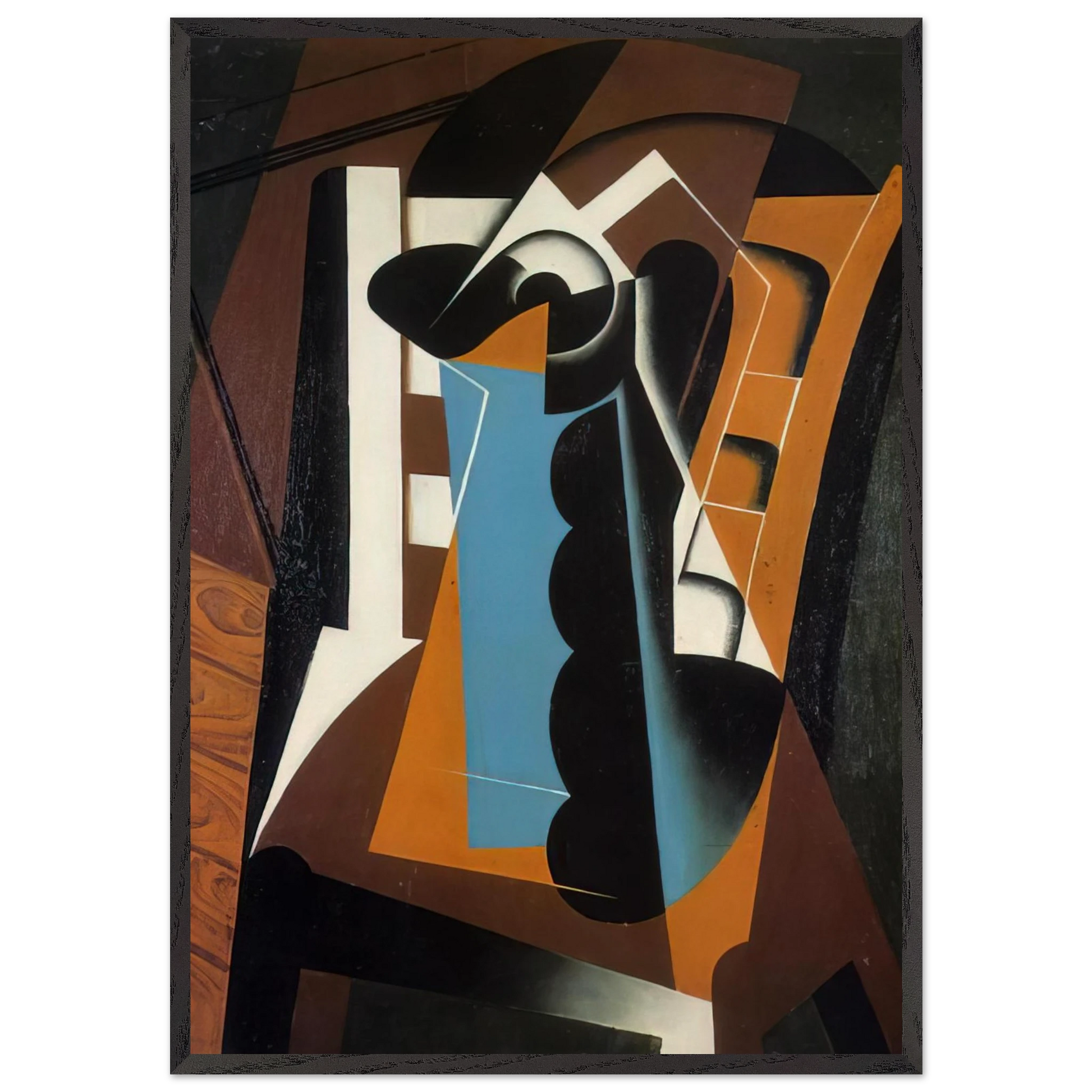 STILL LIFE ON A CHAIR 1917 - Juan Gris Framed Art Print – Black Wooden Frame - Default Title - -Framed Art Print