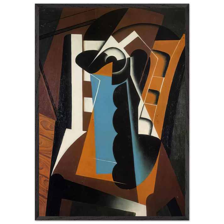 STILL LIFE ON A CHAIR 1917 - Juan Gris 70x100 cm / 28x40 inches Framed Art Print – Black Wooden Frame