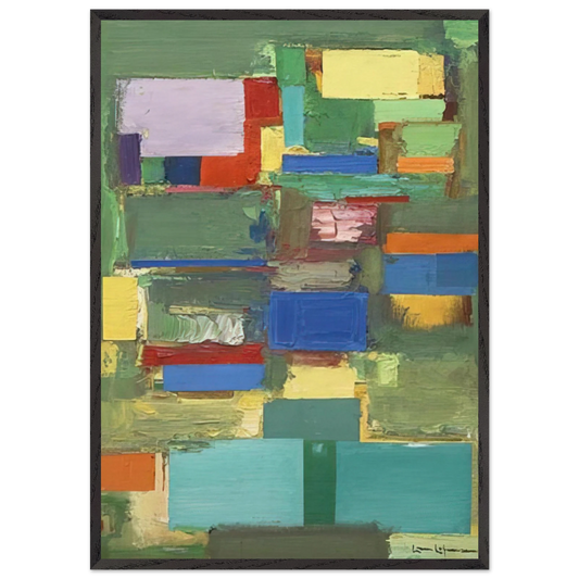 Morning Mist - Hans Hofmann 70x100 cm / 28x40 inches Framed Art Print – Black Wooden Frame