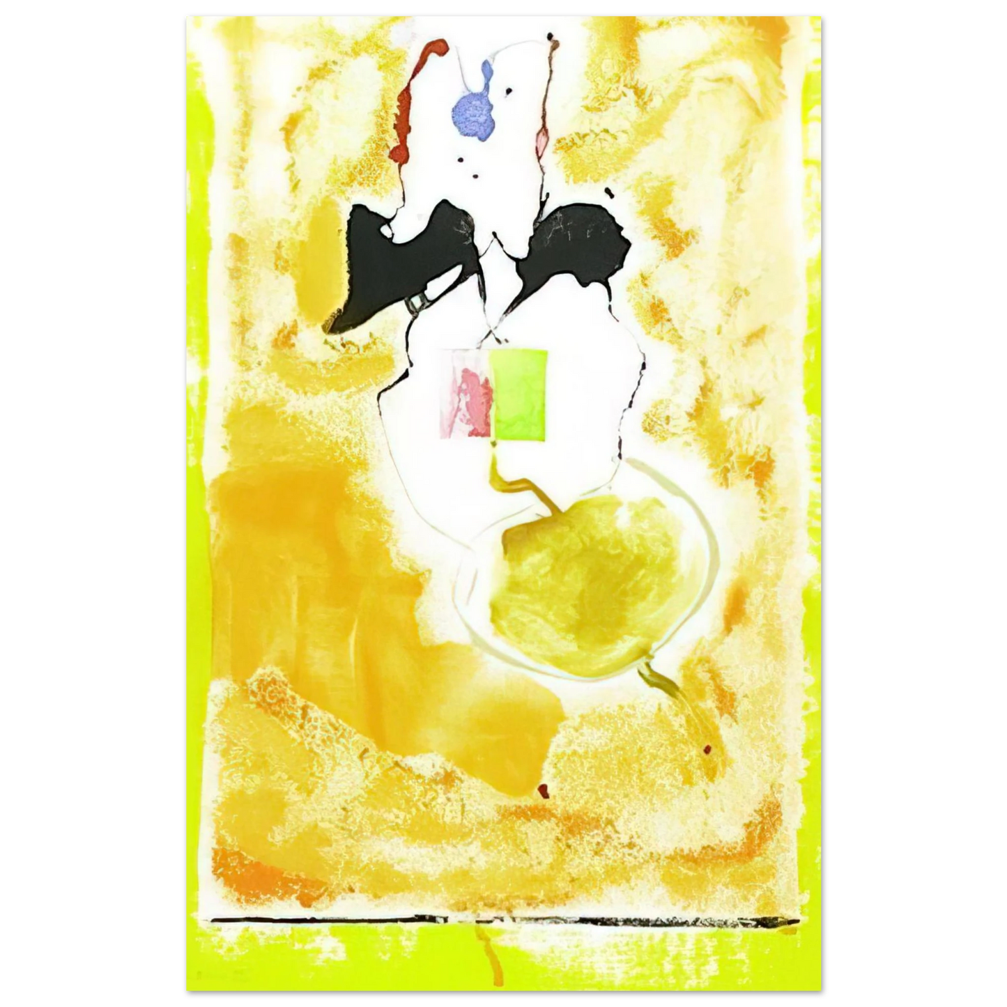 Helen Frankenthaler - Solar Imp - 2001 Wall art - 30x40 cm / 12x16 inches - Premium Wooden Framed Poster With Fine Art Paper - Black frame
