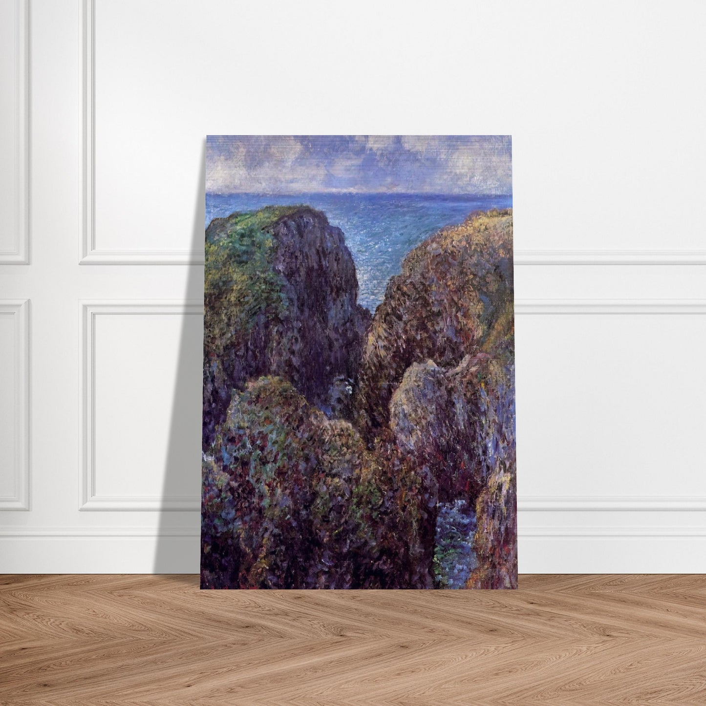 Group of Rocks at Port-Goulphar - claude monet Brushed Aluminum Print - 70x100 cm / 28x40 inches | claude monet Aluminum Print | claude monet Prints
