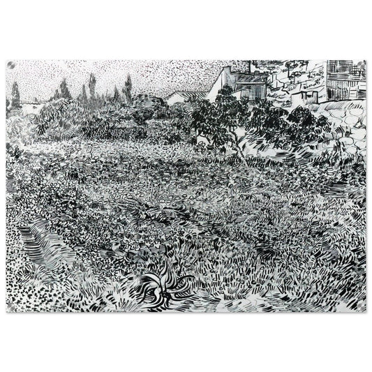 Garden with Flowers - Vincent van Gogh Acrylic Print - 70x100 cm / 28x40″ inches